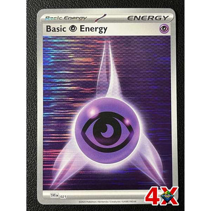 4x Physic Energy Holo Playset Black Bolt & White Flare Near Mint