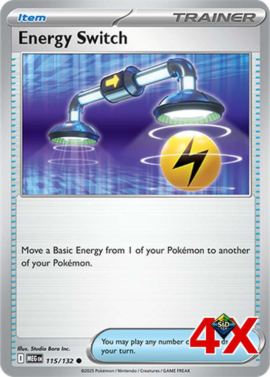 4x Energy Switch Playset Mega Evolutions  Near Mint