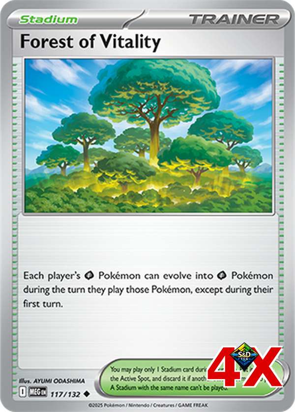 4x Forest of Vitality Playset White Flare  Near Mint