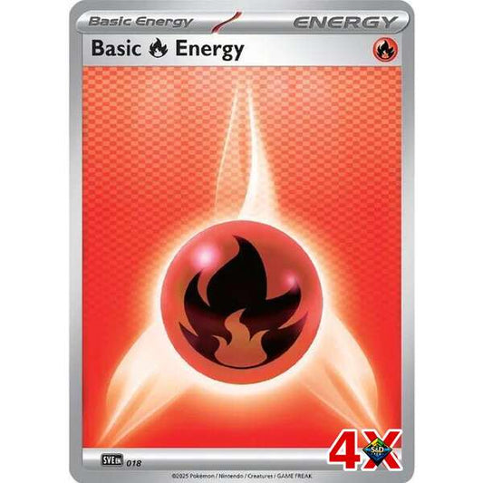 4x Fire Energy Holo Playset Black Bolt & White Flare Near Mint