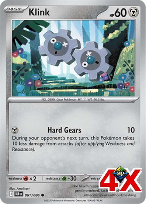 4x Klink Playset Black Bolt Near Mint