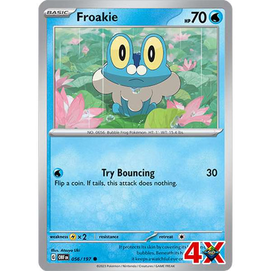 4x Froakie Playset  Obsidian Flames Near Mint
