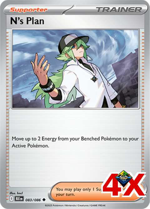 4x N's Plan Playset Black Bolt Near Mint