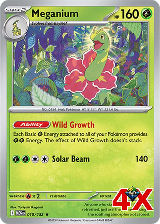 4x Meganium Playset Mega Evolutions  Near Mint
