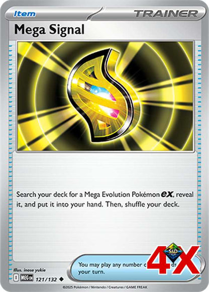 4x Mega Evolution Playset Card Near Mint