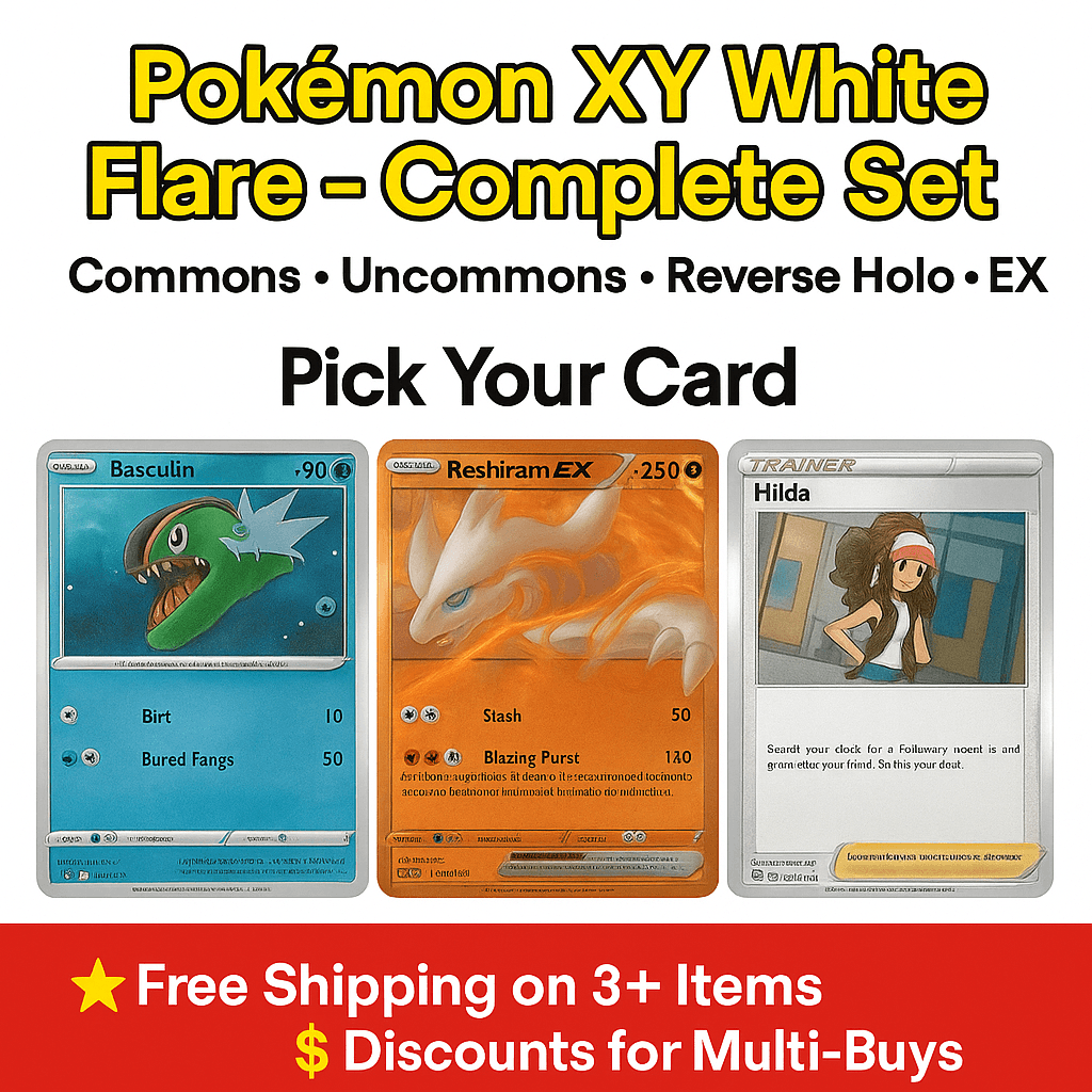 Pokémon XY White Flare Cards – Reverse Holo Complete Set